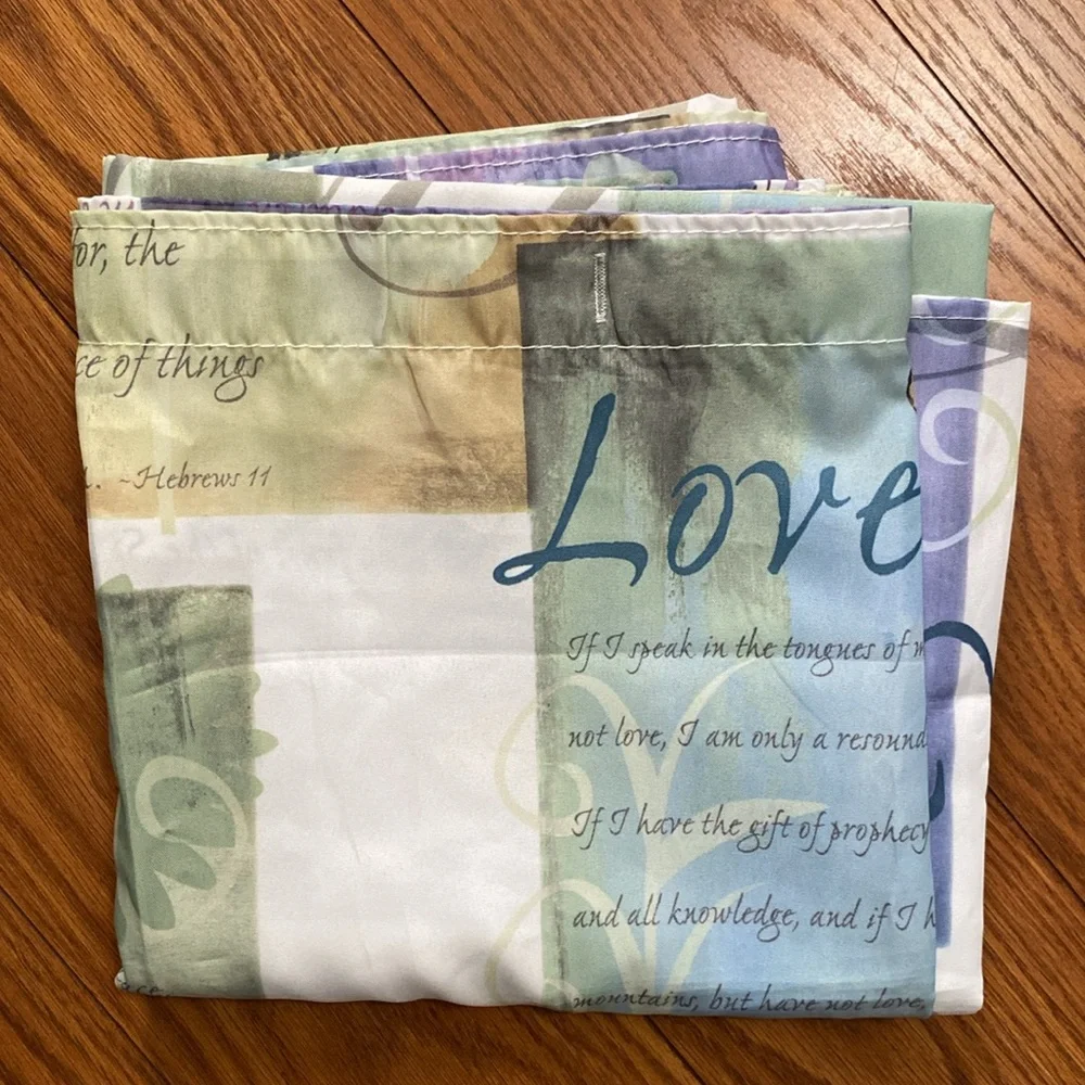 Saturday Knight Inspired Faith, Joy, Love, Piece, message shower curtain